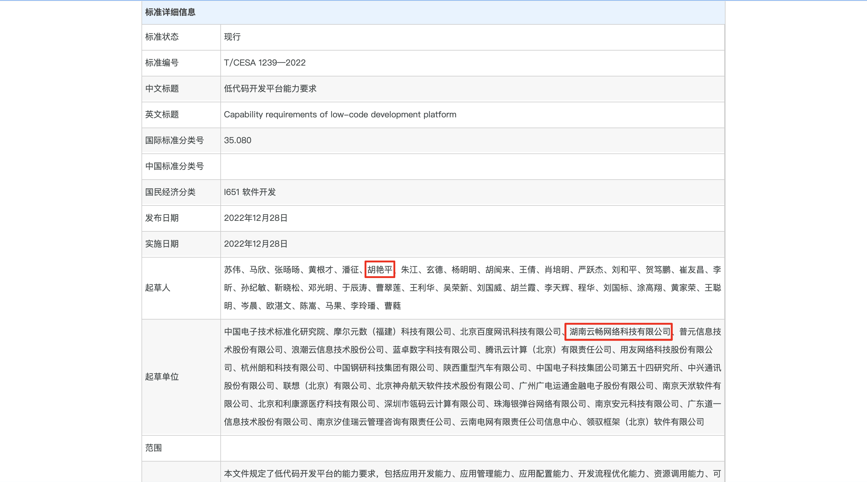 标准引领｜云畅科技发起和参编的《低代码开发平台能力要求》团体标准正式发布